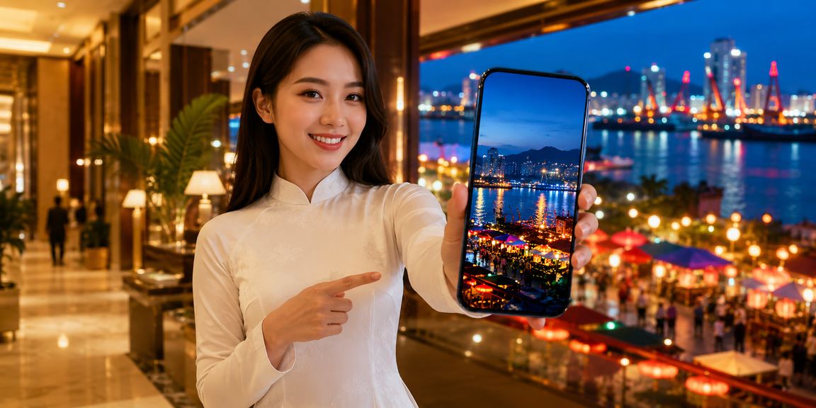 Người chơi Hải Phòng mặc áo dài theo dõi cá cược thể thao trực tuyến trên điện thoại