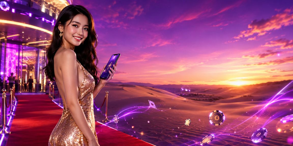 Đêm neon lung linh tại Mũi Né với người chơi tham gia cá cược và slots jackpot trực tuyến