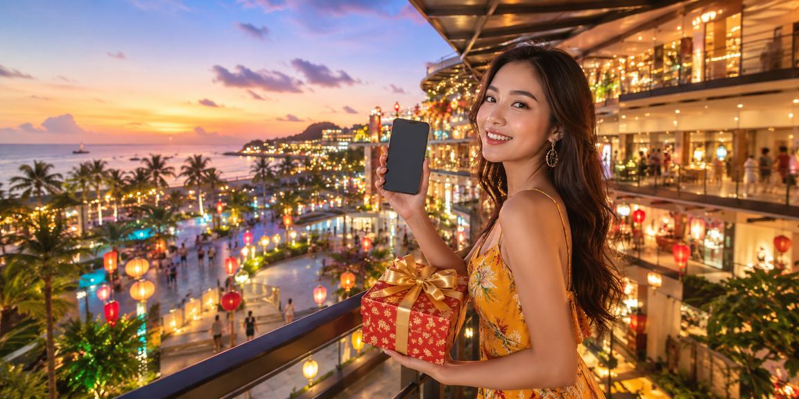 Lễ hội tại Phú Quốc với người chơi casino di động tham gia jackpot trên điện thoại